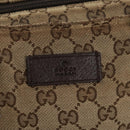 GUCCI GG Canvas Web Sherry Line Tote Bag Beige Silver 131230 Auth 108527-18