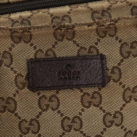 GUCCI GG Canvas Web Sherry Line Tote Bag Beige Silver 131230 Auth 108527