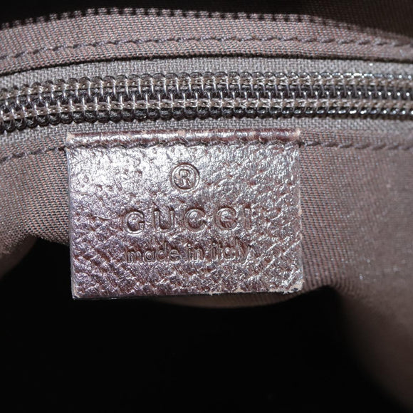 GUCCI GG Canvas Web Sherry Line Tote Bag Beige Silver 131230 Auth 108527