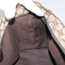 GUCCI GG Canvas Web Sherry Line Tote Bag Beige Silver 131230 Auth 108527-22