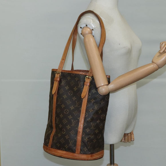 LOUIS VUITTON Monogram Bucket GM Shoulder Bag M42236 LV Auth 108535
