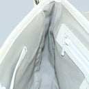 BURBERRY Nova Check Shoulder Bag Canvas Leather Beige White Silver Auth 108570-19