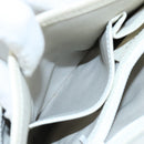 BURBERRY Nova Check Shoulder Bag Canvas Leather Beige White Silver Auth 108570-21