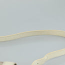 BURBERRY Nova Check Shoulder Bag Canvas Leather Beige White Silver Auth 108570-8