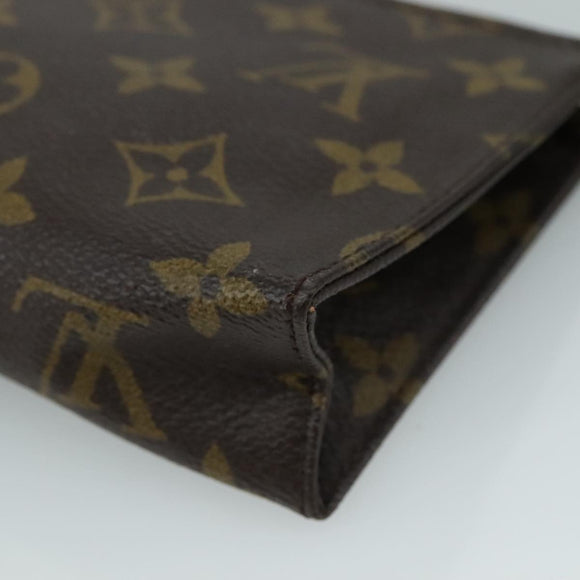 LOUIS VUITTON Monogram Poche Toilette 15 Pouch M47546 LV Auth 108574