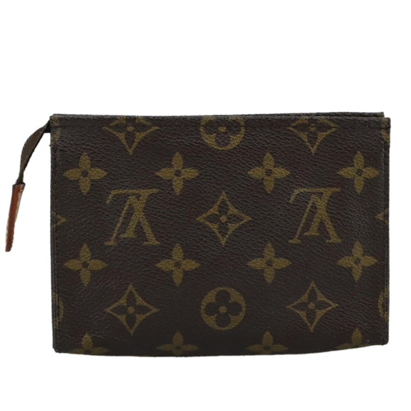 LOUIS VUITTON Monogram Poche Toilette 15 Pouch M47546 LV Auth 108574