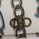 Salvatore Ferragamo Gancini Shoulder Wallet Leather White Auth 108583V-19