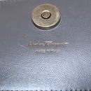 Salvatore Ferragamo Gancini Shoulder Wallet Leather White Auth 108583V-22