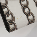 Salvatore Ferragamo Gancini Shoulder Wallet Leather White Auth 108583V-3