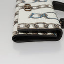 Salvatore Ferragamo Gancini Shoulder Wallet Leather White Auth 108583V-4