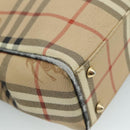 Burberrys Nova Check Shoulder Bag PVC Leather Beige Auth 108592-14