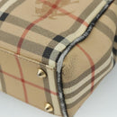 Burberrys Nova Check Shoulder Bag PVC Leather Beige Auth 108592-15
