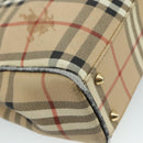 Burberrys Nova Check Shoulder Bag PVC Leather Beige Auth 108592-16