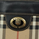 Burberrys Nova Check Shoulder Bag PVC Leather Beige Auth 108592-18