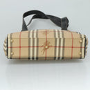 Burberrys Nova Check Shoulder Bag PVC Leather Beige Auth 108592-5