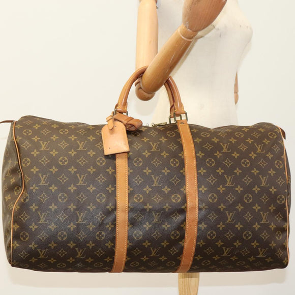 LOUIS VUITTON Monogram Keepall 60 Boston Bag M41422 LV Auth 108605