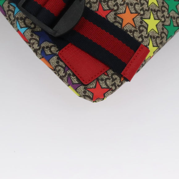 GUCCI GG Supreme Sherry Line Backpack PVC Beige Multicolor 550775 Auth 108606V