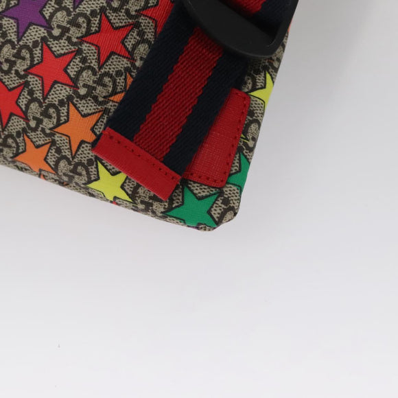 GUCCI GG Supreme Sherry Line Backpack PVC Beige Multicolor 550775 Auth 108606V