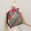 GUCCI GG Supreme Sherry Line Backpack PVC Beige Multicolor 550775 Auth 108606V-23