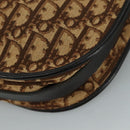 Christian Dior Trotter Canvas Shoulder Bag Brown Auth 108645V-14