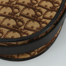Christian Dior Trotter Canvas Shoulder Bag Brown Auth 108645V-15