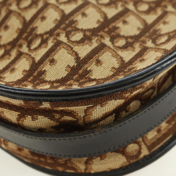 Christian Dior Trotter Canvas Shoulder Bag Brown Auth 108645
