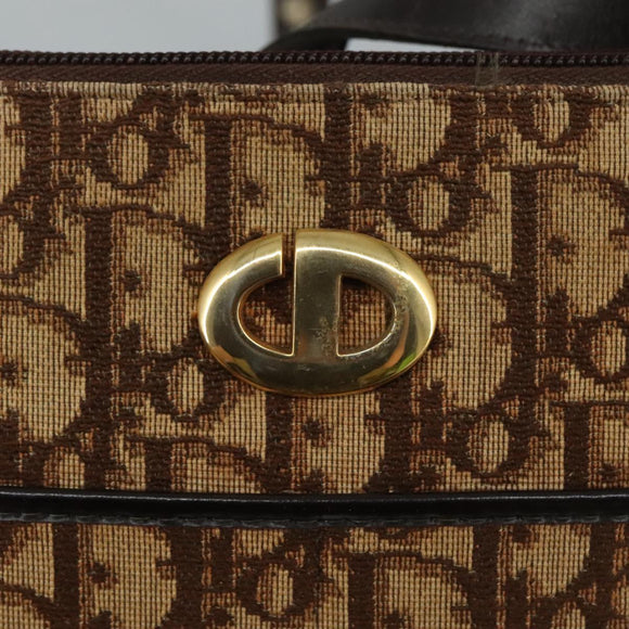 Christian Dior Trotter Canvas Shoulder Bag Brown Auth 108645V