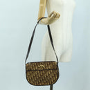 Christian Dior Trotter Canvas Shoulder Bag Brown Auth 108645-24