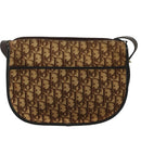 Christian Dior Trotter Canvas Shoulder Bag Brown Auth 108645-2