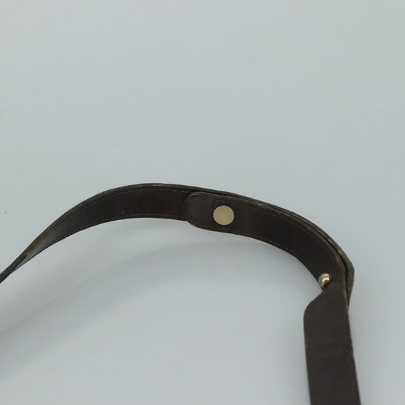 Christian Dior Trotter Canvas Shoulder Bag Brown Auth 108645V