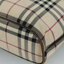 BURBERRY Nova Check Hand Bag Canvas Beige Auth 108646-9