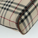 BURBERRY Nova Check Hand Bag Canvas Beige Auth 108646-16