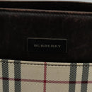BURBERRY Nova Check Hand Bag Canvas Beige Auth 108646-17