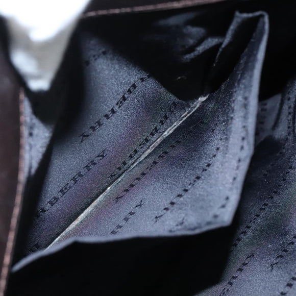 BURBERRY Nova Check Hand Bag Canvas Beige Auth 108646