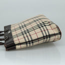BURBERRY Nova Check Hand Bag Canvas Beige Auth 108646-4