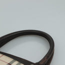 BURBERRY Nova Check Hand Bag Canvas Beige Auth 108646-8