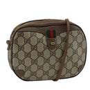 GUCCI GG Supreme Web Sherry Line Shoulder Bag PVC Beige 89 02 066 Auth 108686-1