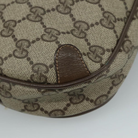 GUCCI GG Supreme Web Sherry Line Shoulder Bag PVC Beige 89 02 066 Auth 108686