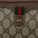 GUCCI GG Supreme Web Sherry Line Shoulder Bag PVC Beige 89 02 066 Auth 108686-18