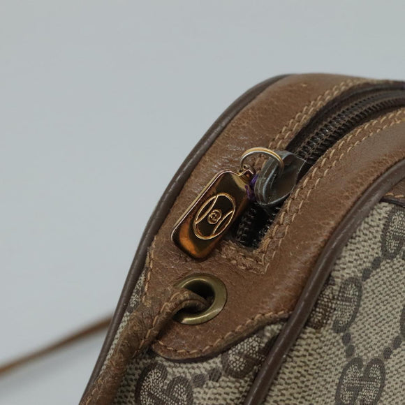 GUCCI GG Supreme Web Sherry Line Shoulder Bag PVC Beige 89 02 066 Auth 108686