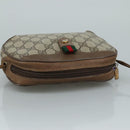 GUCCI GG Supreme Web Sherry Line Shoulder Bag PVC Beige 89 02 066 Auth 108686-6