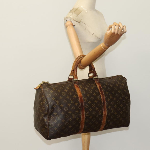 LOUIS VUITTON Monogram Keepall 50 Boston Bag M41426 LV Auth 108704