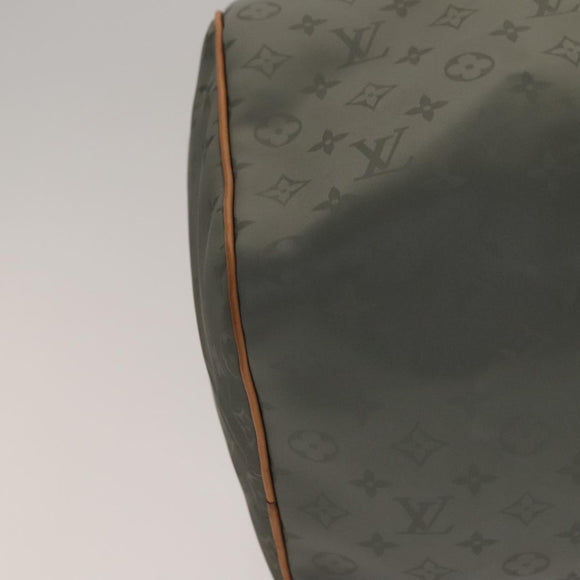 LOUIS VUITTON Titanium Keepall Bandouliere 50 Bag Silver M43886 LV Auth 108706A