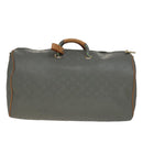 LOUIS VUITTON Titanium Keepall Bandouliere 50 Bag Silver M43886 LV Auth 108706A-3