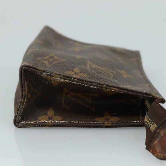 LOUIS VUITTON Monogram Poche Toilette 15 Pouch M47546 LV Auth 108714