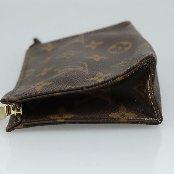 LOUIS VUITTON Monogram Poche Toilette 15 Pouch M47546 LV Auth 108714
