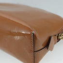 LOUIS VUITTON Monogram Vernis Pochette Pouch Rose Velours M90008 LV Auth 108720-15