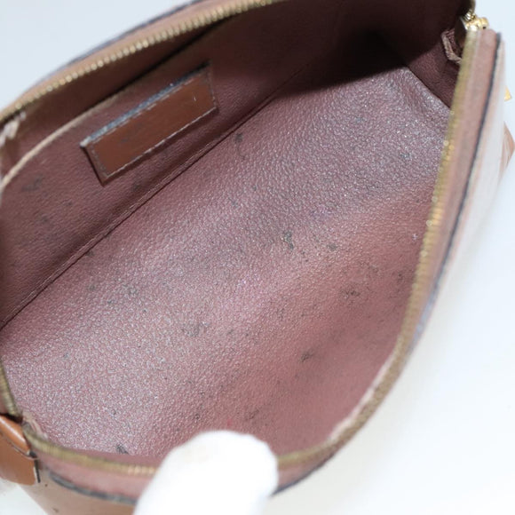 LOUIS VUITTON Monogram Vernis Pochette Pouch Rose Velours M90008 LV Auth 108720