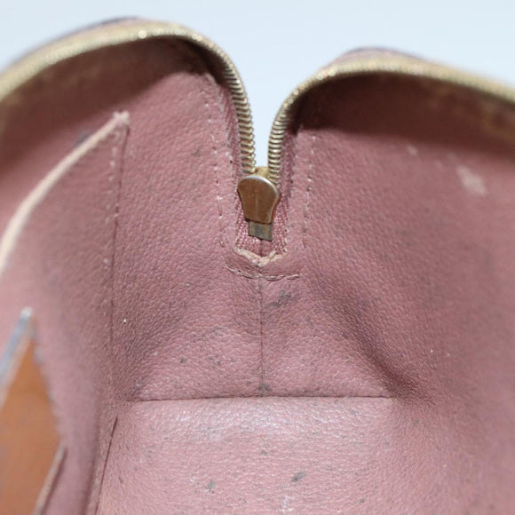 LOUIS VUITTON Monogram Vernis Pochette Pouch Rose Velours M90008 LV Auth 108720