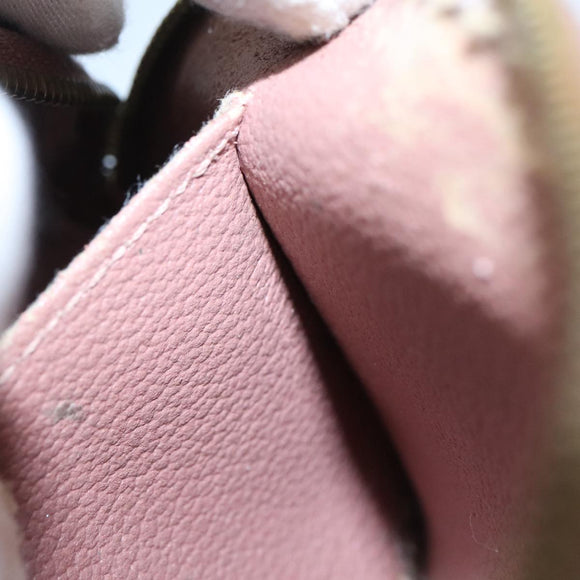 LOUIS VUITTON Monogram Vernis Pochette Pouch Rose Velours M90008 LV Auth 108720